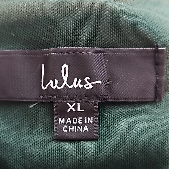 Lulus Green Sequin Faux Wrap Cocktail Mini Dress XL - Picture 10 of 14